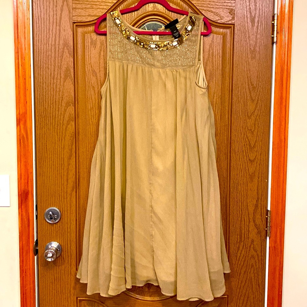 Lame Bryant dress size 18/20 gold